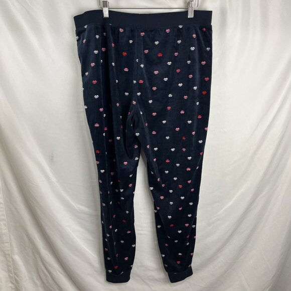 Kate Spade Lip Velour Lounge Pants Women's Size XL - Picture 7 of 14